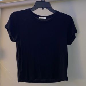 Slightly Cropped Black Tee